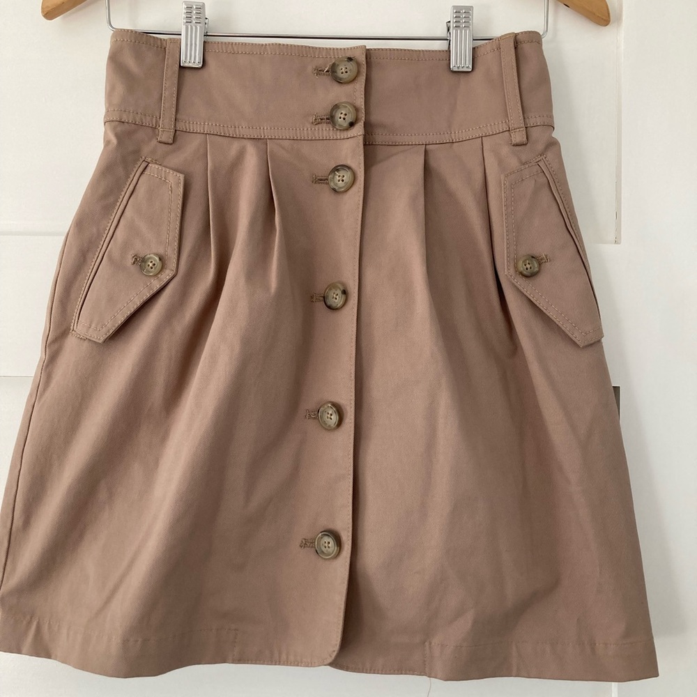 Club Monaco Button Front Safari Skirt